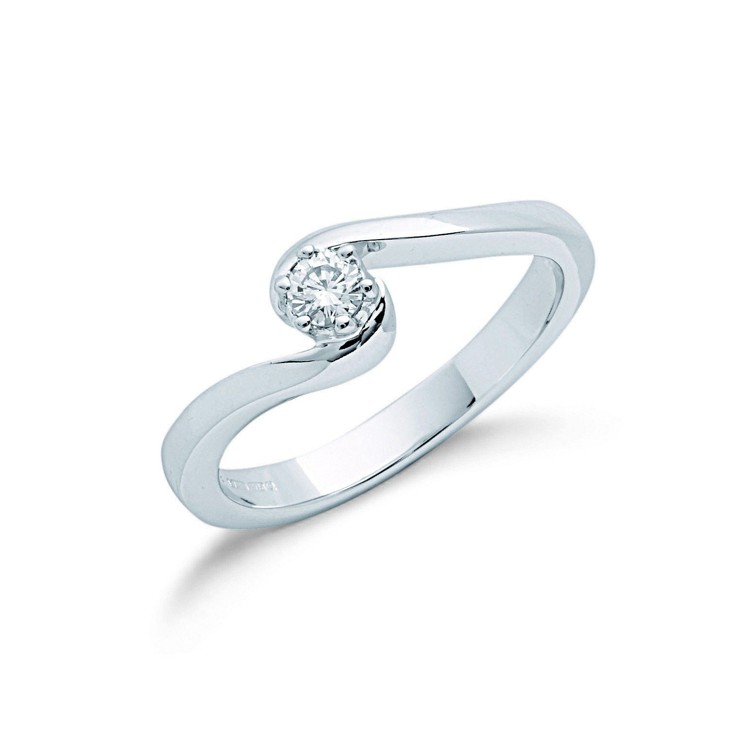 9ct Gold 0.15ct Diamond Engagement Ring - FJewellery