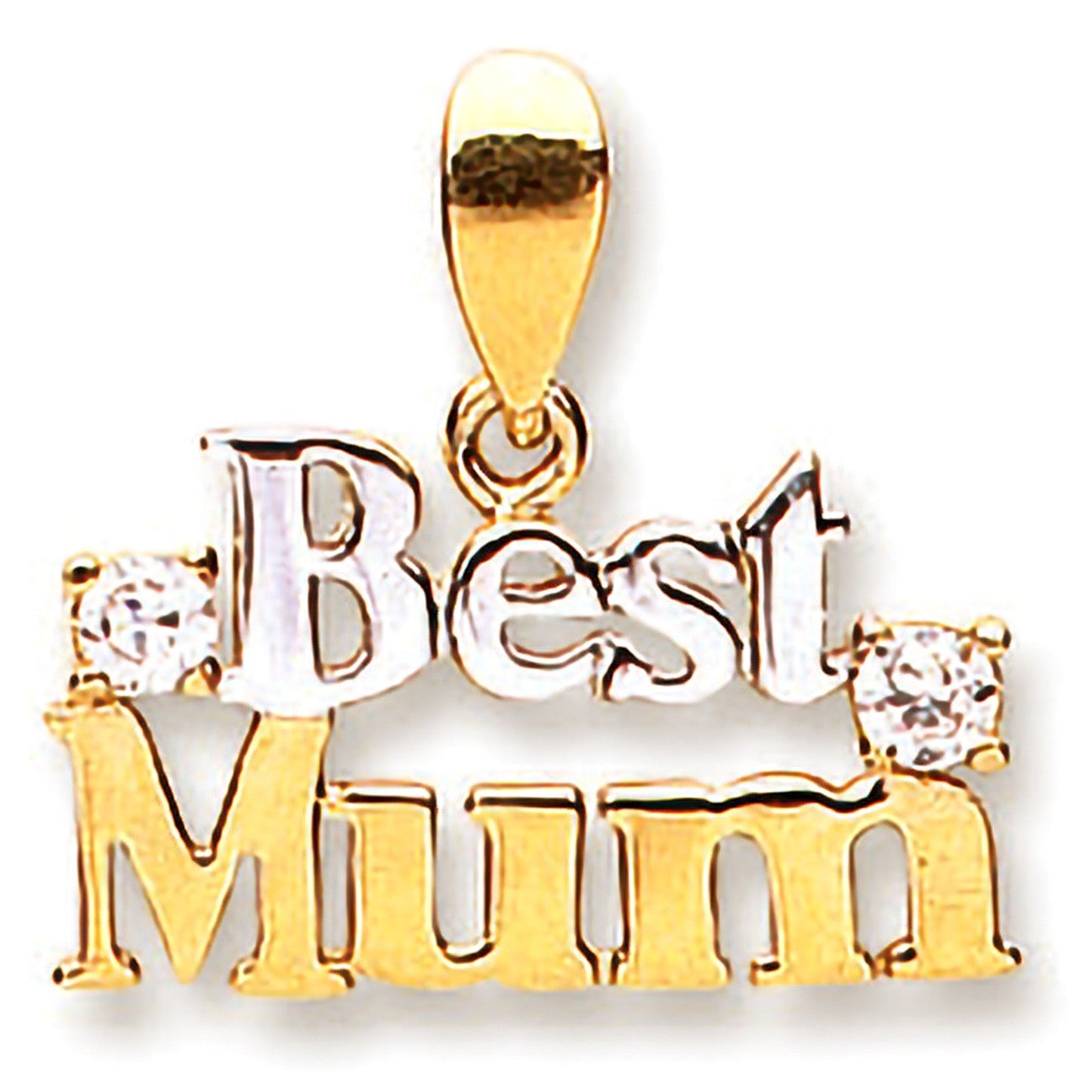 9ct Gold Best Mum Pendant - FJewellery