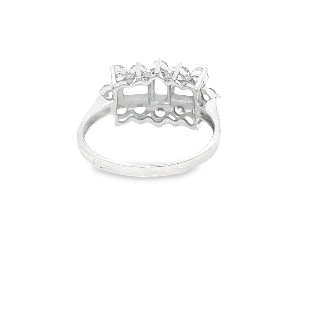 9ct Gold Cz Stunning Boat Ring - FJewellery
