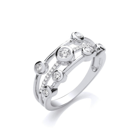 9ct White 0.33ct Diamond Dress Ring - FJewellery