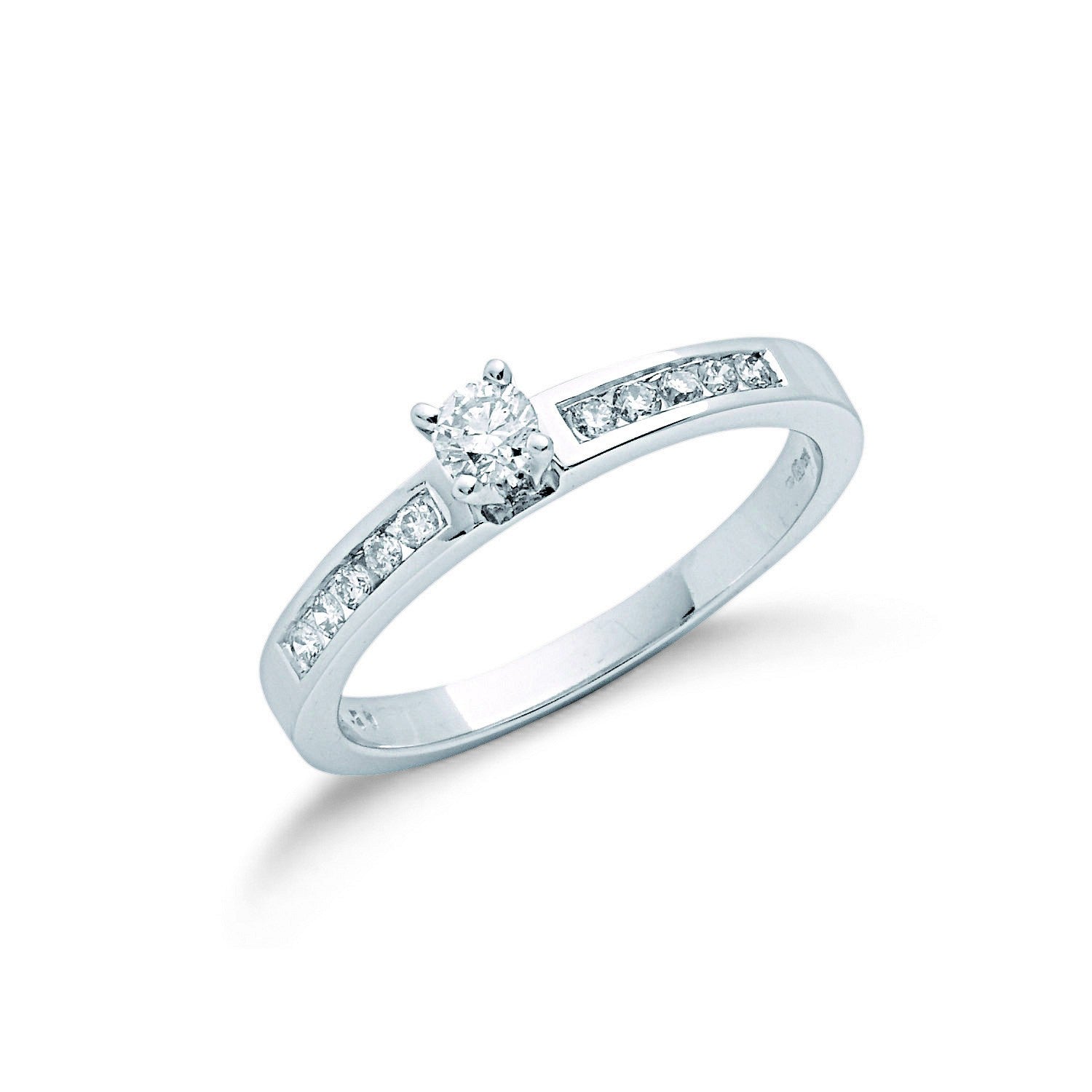 9ct White Gold 0.30ct Diamond Engagement Ring - FJewellery