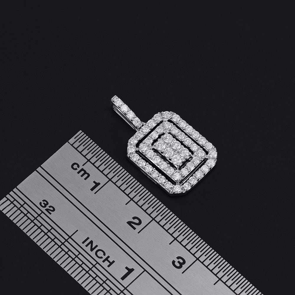 9ct White Gold 0.55ct Diamond Fancy Pendant - FJewellery