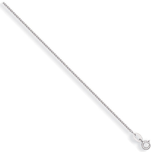 9ct White Gold 1.5mm Singapore Chain - FJewellery