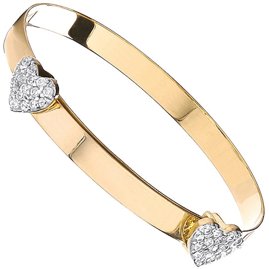 9ct Y Gold Expandable Bangle - FJewellery