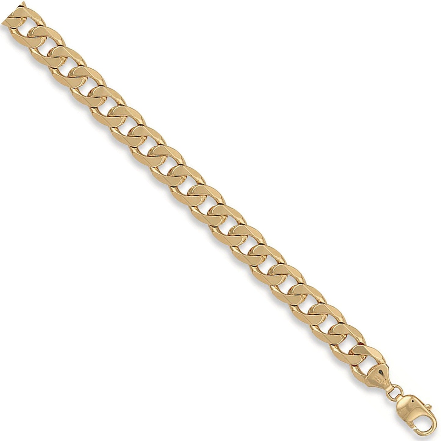 9ct Yellow Gold 11mm Curb Chain - FJewellery
