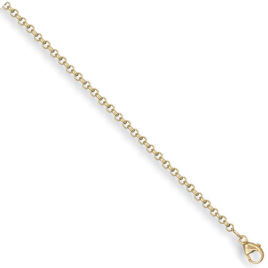 9ct Yellow Gold 2.5mm Belcher Chain - FJewellery