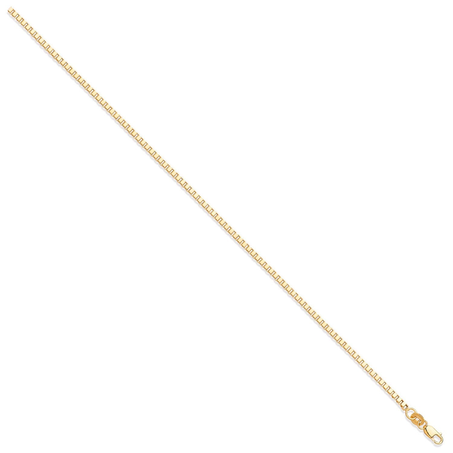 9ct Yellow Gold 2.5mm Box Chain - 22 Inches - FJewellery