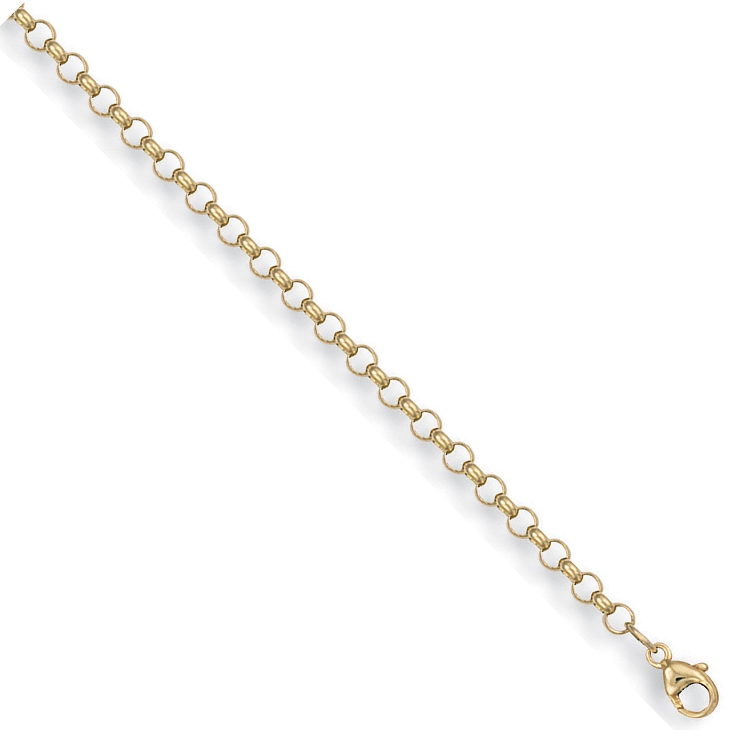 9ct Yellow Gold 3.5mm Round Belcher Chain - FJewellery
