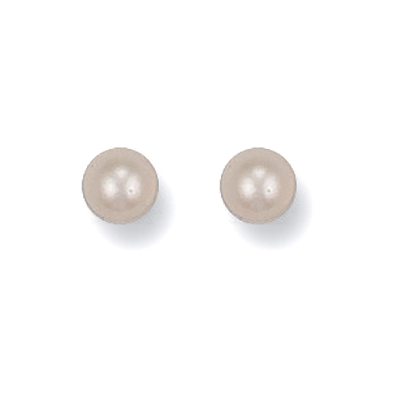 9ct Yellow Gold 5mm Cultured Pearl Studs - FJewellery