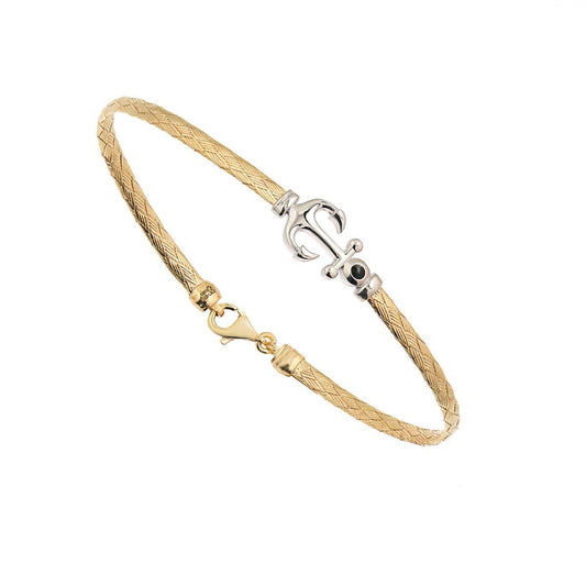 9ct Yellow Gold Anchor bracelet VMS0131 - FJewellery