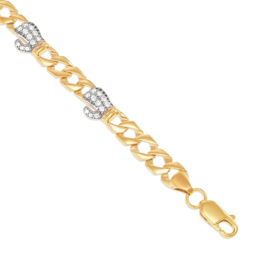 9ct Yellow Gold Boxing Glove Bracelet - FJewellery