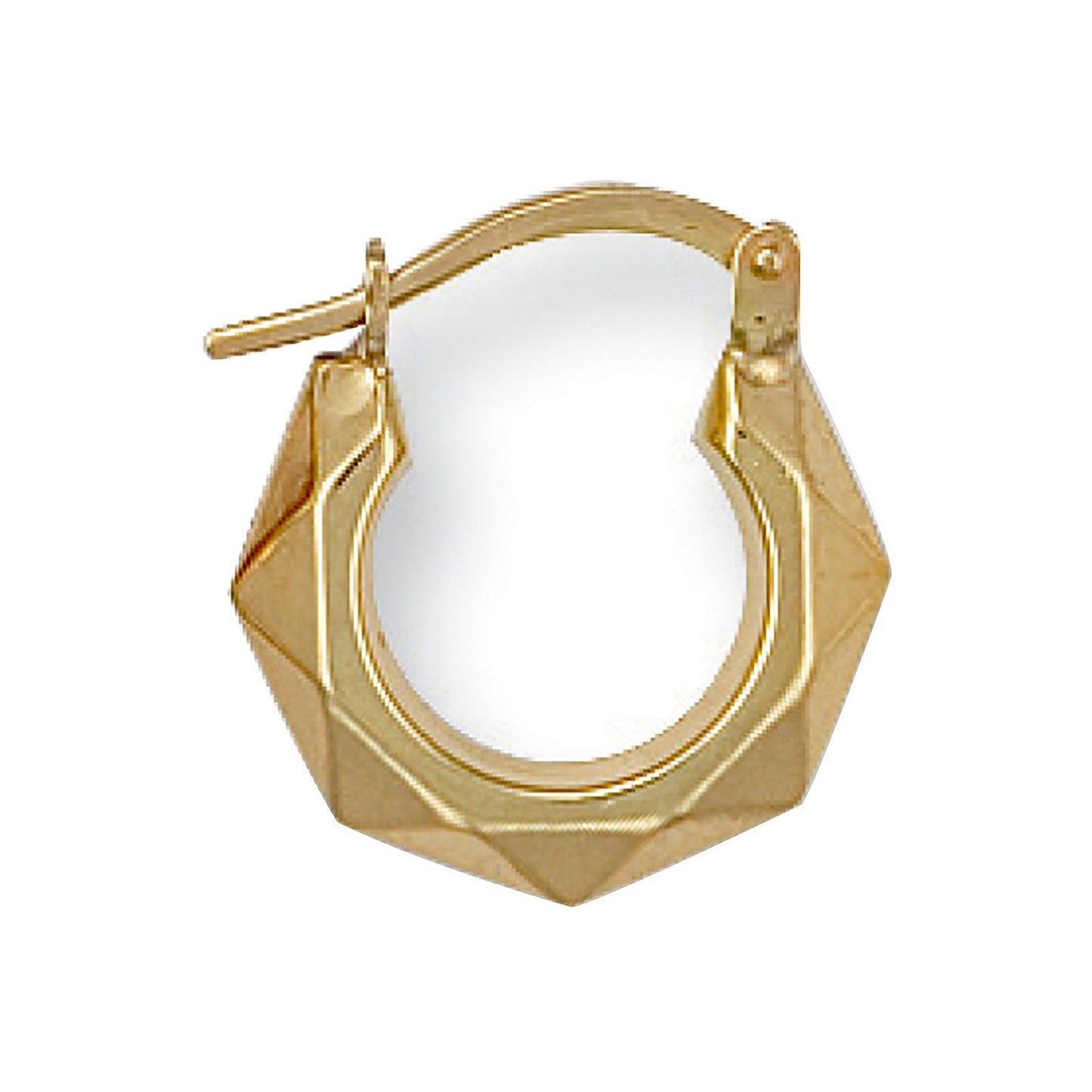 9ct Yellow Gold Creole Earrings 13.9 X 3.2mm - FJewellery