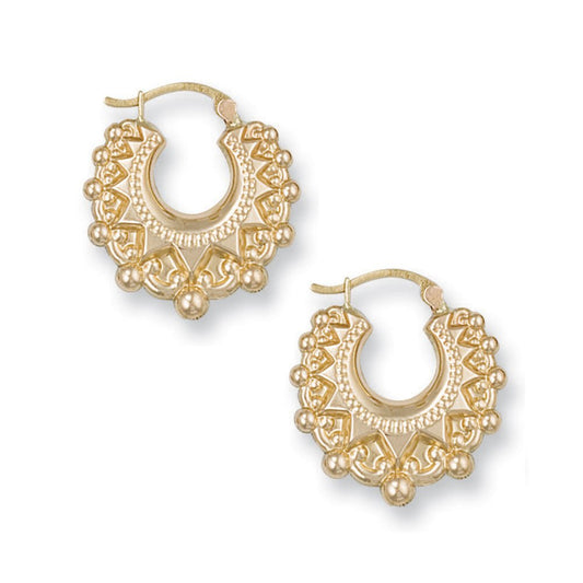 9ct Yellow Gold Creole Earrings 20.7 X 19.mm - FJewellery
