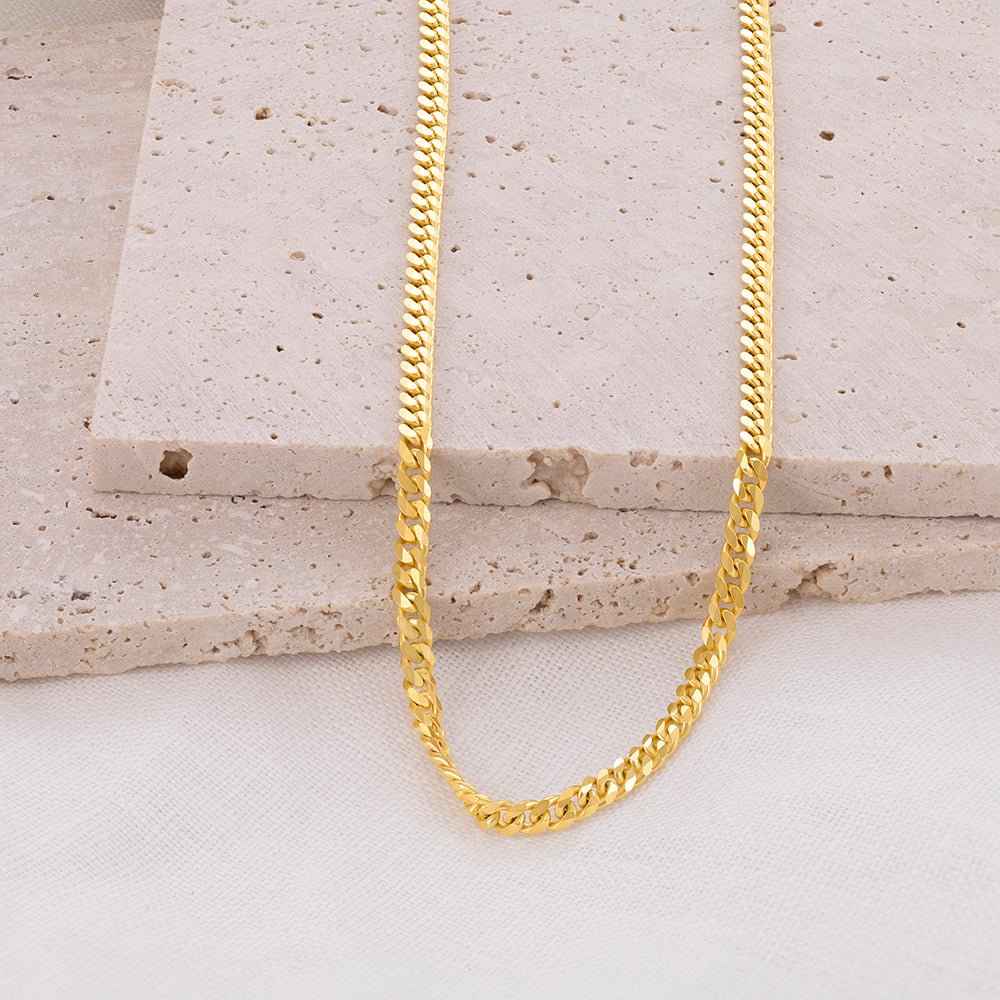 9ct Yellow Gold Curb 4mm - FJewellery