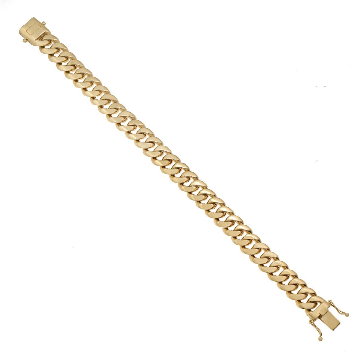 9ct Yellow Gold Curb bracelet 9" - FJewellery