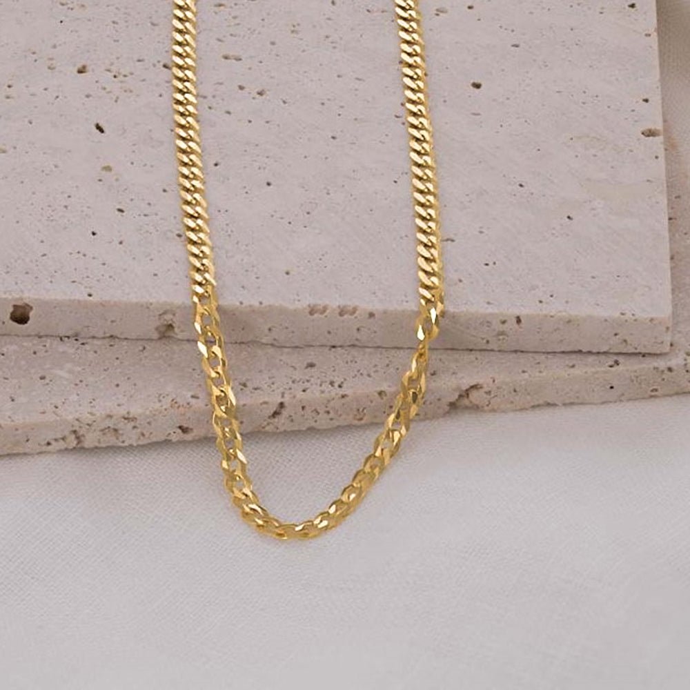 9ct Yellow Gold Curb Chain 4mm CNM03753 - FJewellery