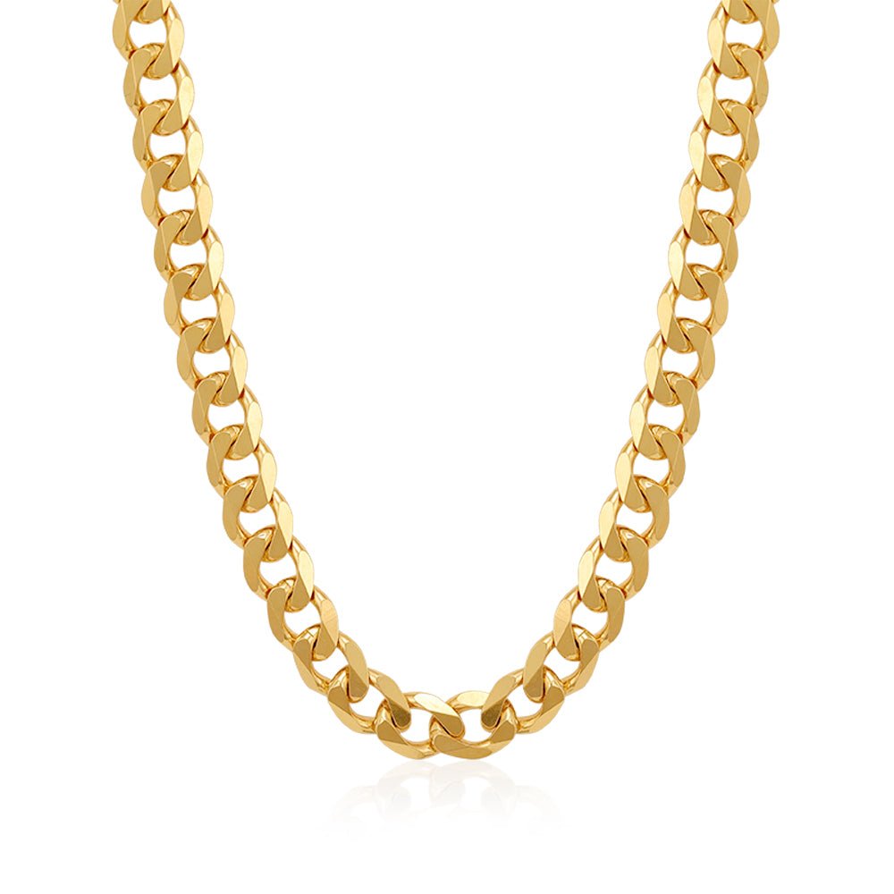 9ct Yellow Gold Curb Chain 6.5mm - FJewellery