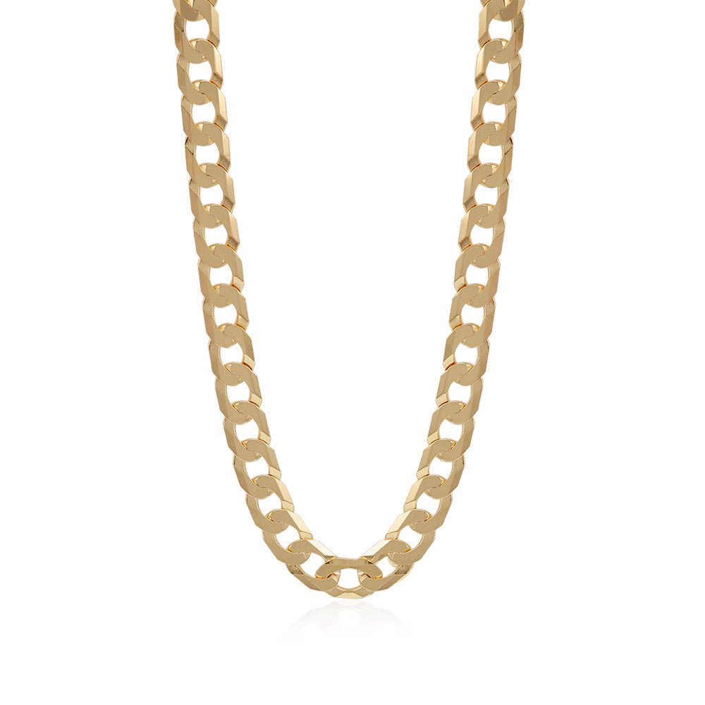 9ct Yellow Gold Curb Chain 7mm - FJewellery
