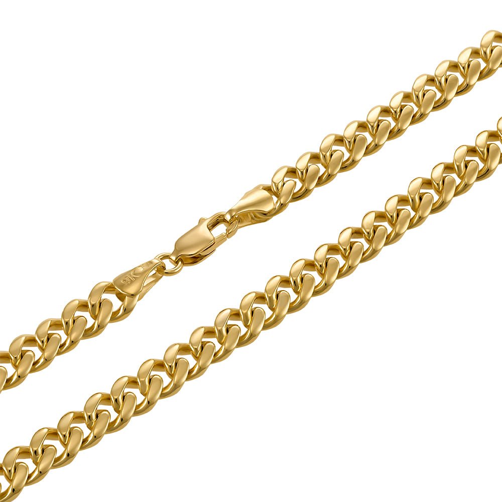 9ct solid yellow gold curb chain 7mm CNM07298 – FJewellery