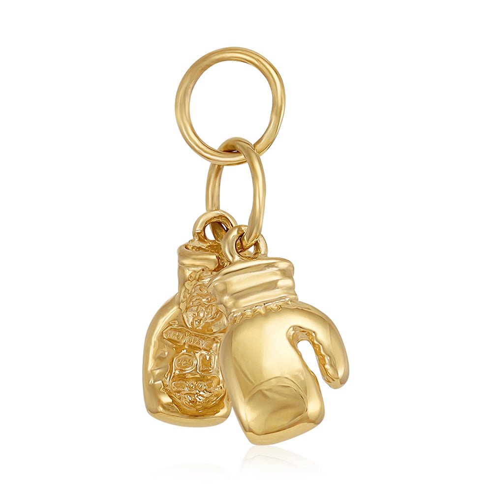 9ct Yellow Gold Double Boxing Glove Pendant - FJewellery