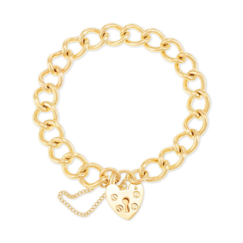 9ct Yellow Gold Fancy Charm Bracelet - FJewellery