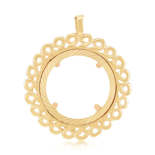 9ct Yellow Gold (Full) Fancy Sovereign Pendant - FJewellery