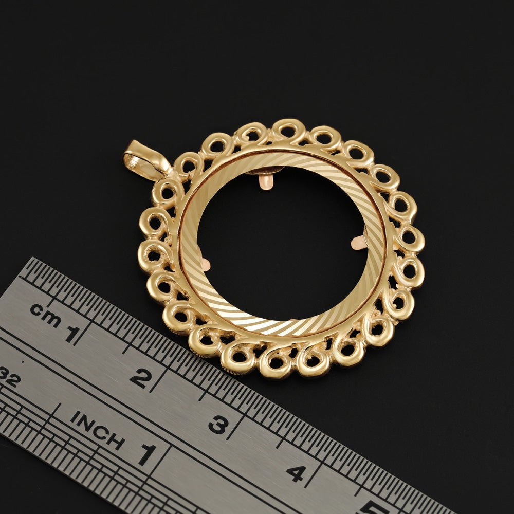 9ct Yellow Gold (Full) Fancy Sovereign Pendant - FJewellery