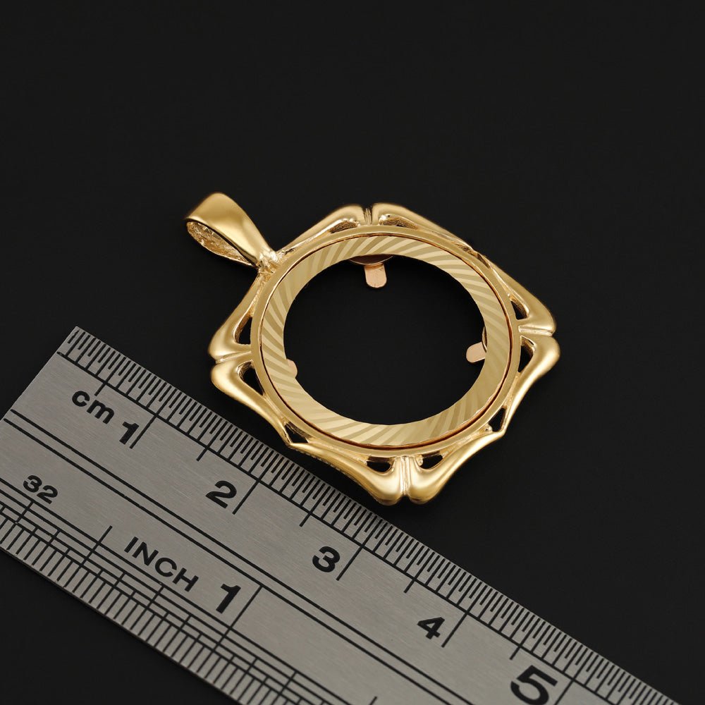 9ct Yellow Gold (Half) Fancy Sovereign Pendant 6H - FJewellery