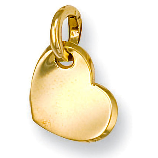 9ct Yellow Gold Heart Pendant - FJewellery