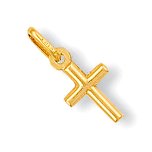 9ct Yellow Gold Hollow Bold Cross - FJewellery