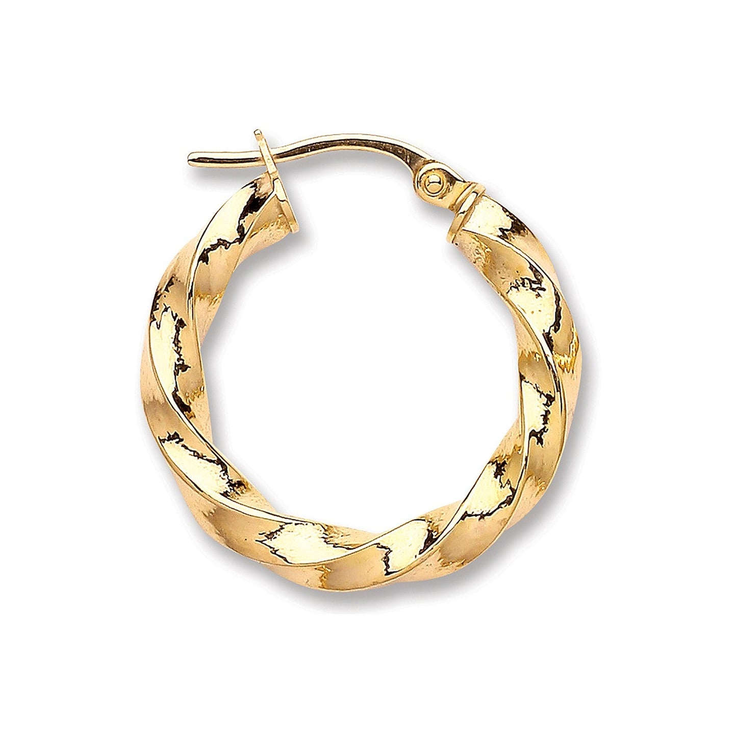9ct Yellow Gold Hoop Earrings 21mm - FJewellery