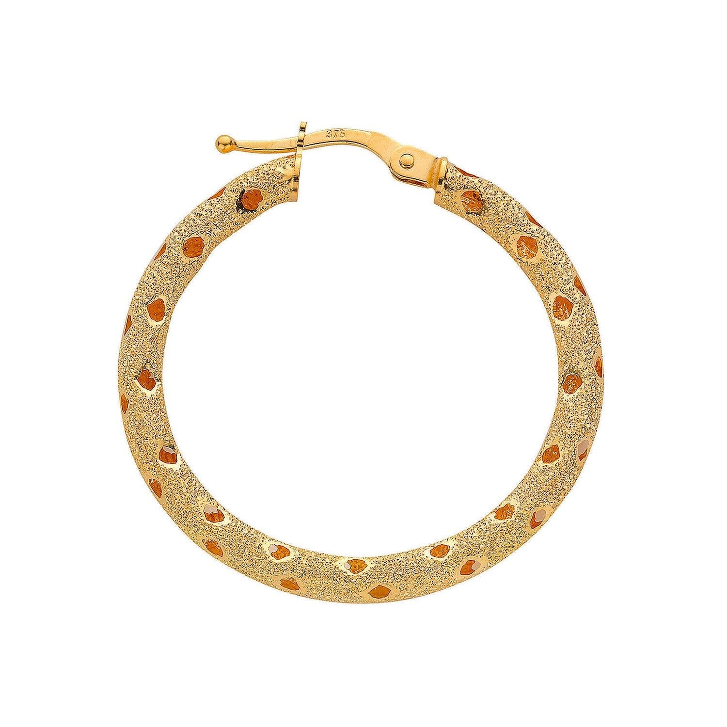 9ct Yellow Gold Hoop Earrings 31.5mm - FJewellery