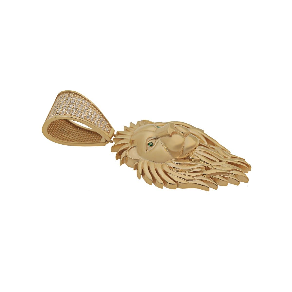 9ct Yellow Gold Lion Pendant 53mm - FJewellery