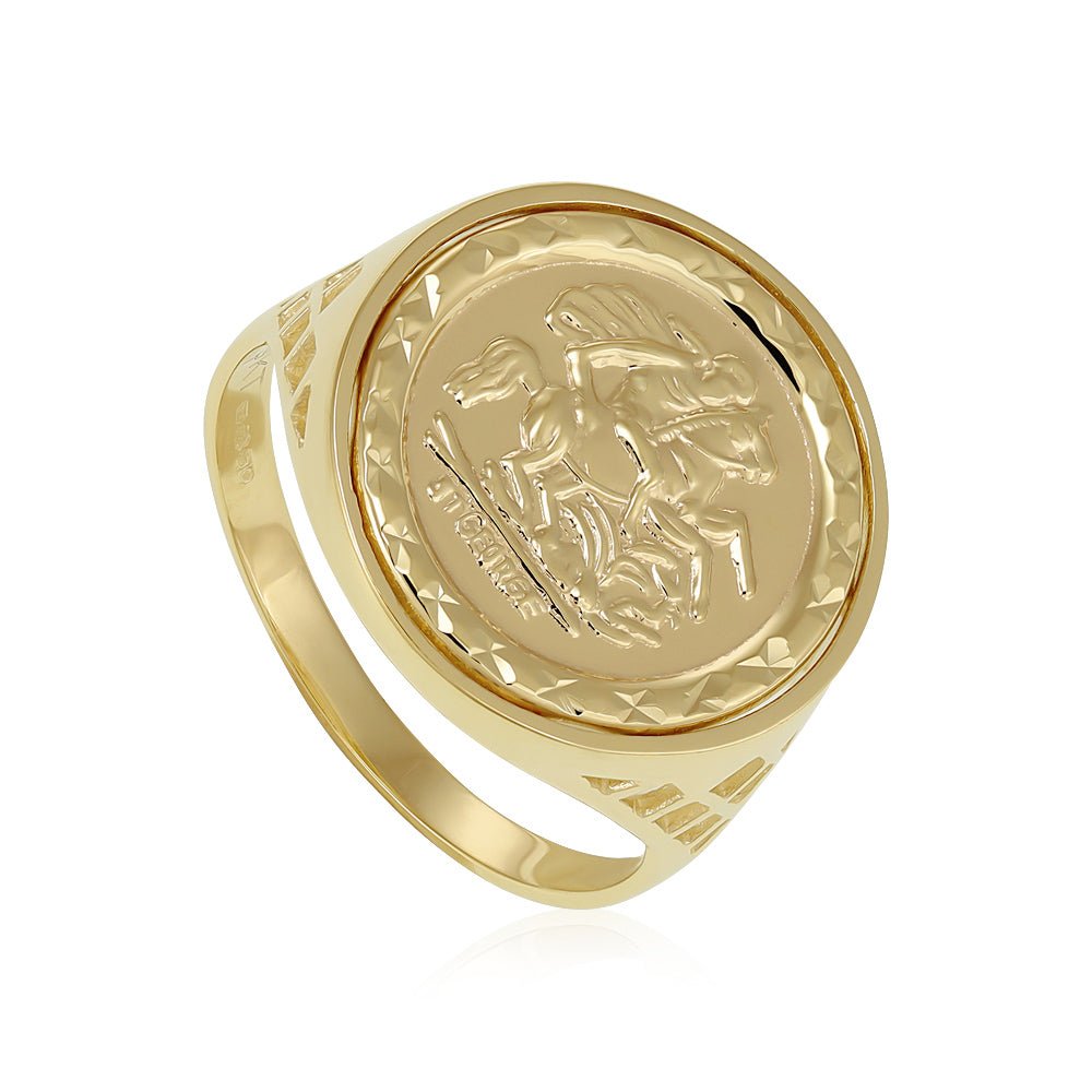 9ct Yellow Gold (Tenth) Coin Ring DSHR0030 - FJewellery