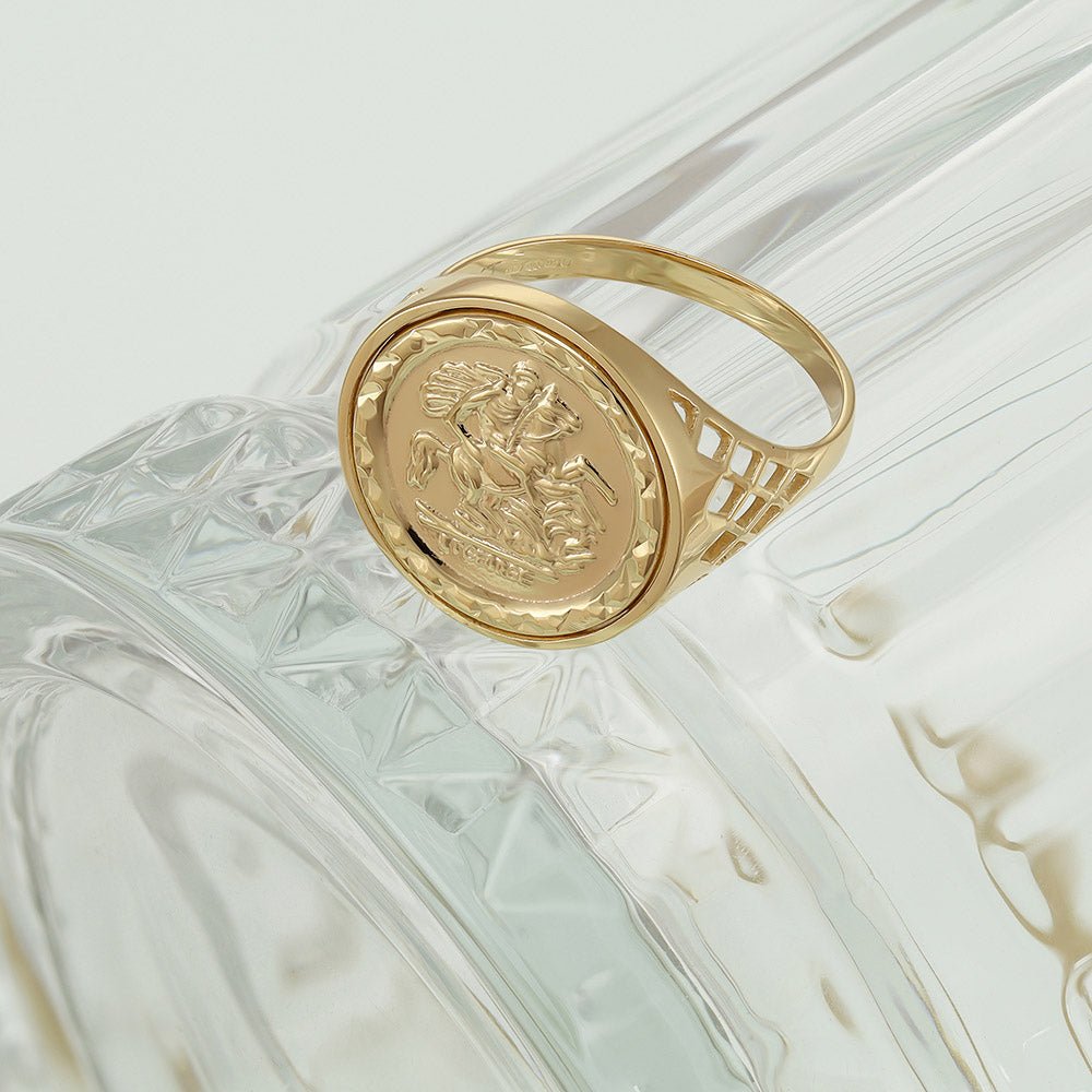 9ct Yellow Gold (Tenth) Coin Ring DSHR0030 - FJewellery