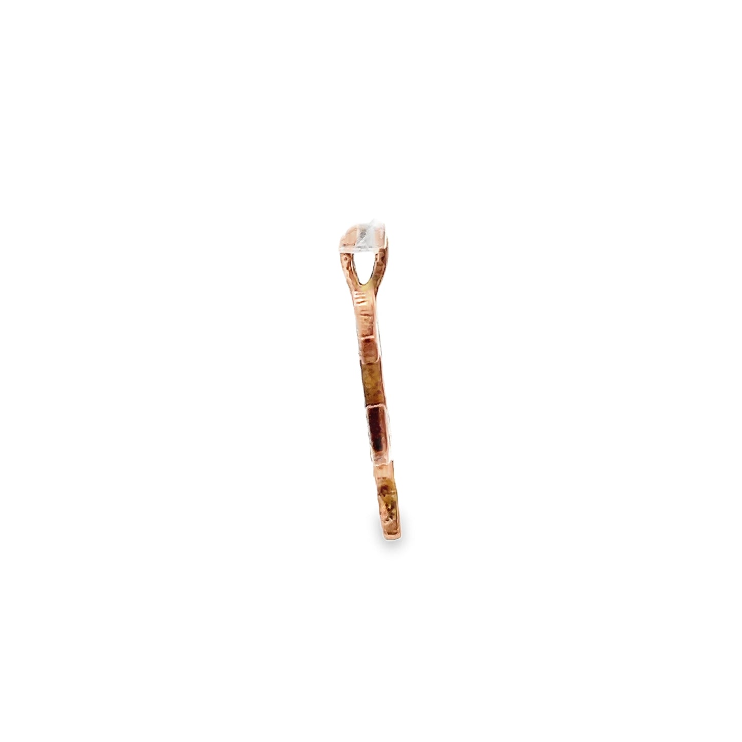 9ct Pre-loved rose gold pendant with stones 00007020