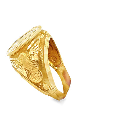 22ct second-hand yellow gold ring 01002972
