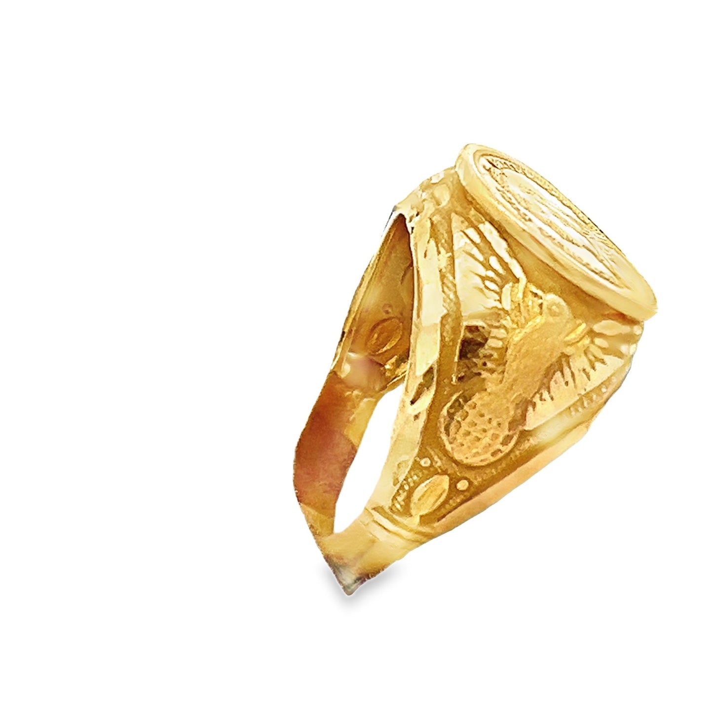 22ct second-hand yellow gold ring 01002972