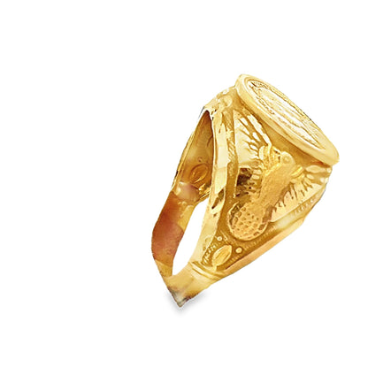 22ct second-hand yellow gold ring 01002972