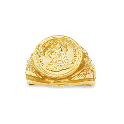 22ct second-hand yellow gold ring 01002972