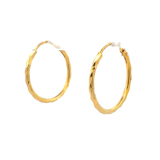 22ct second-hand yellow gold earrings 01003001