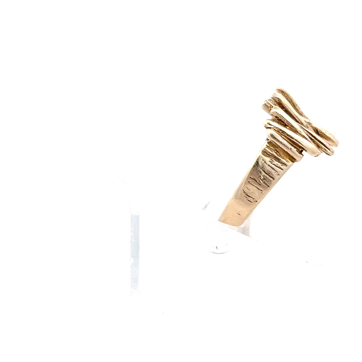 9ct Gold Textured Multi-Band Crossover Ring