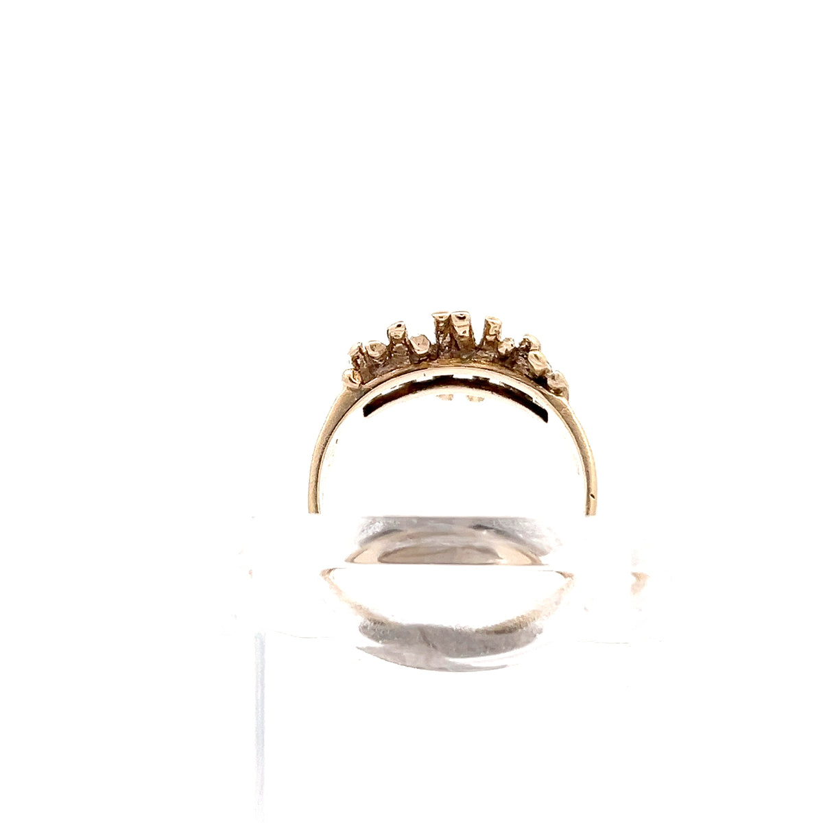 9ct Gold Textured Multi-Band Crossover Ring