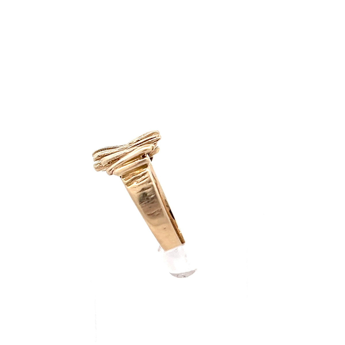 9ct Gold Textured Multi-Band Crossover Ring