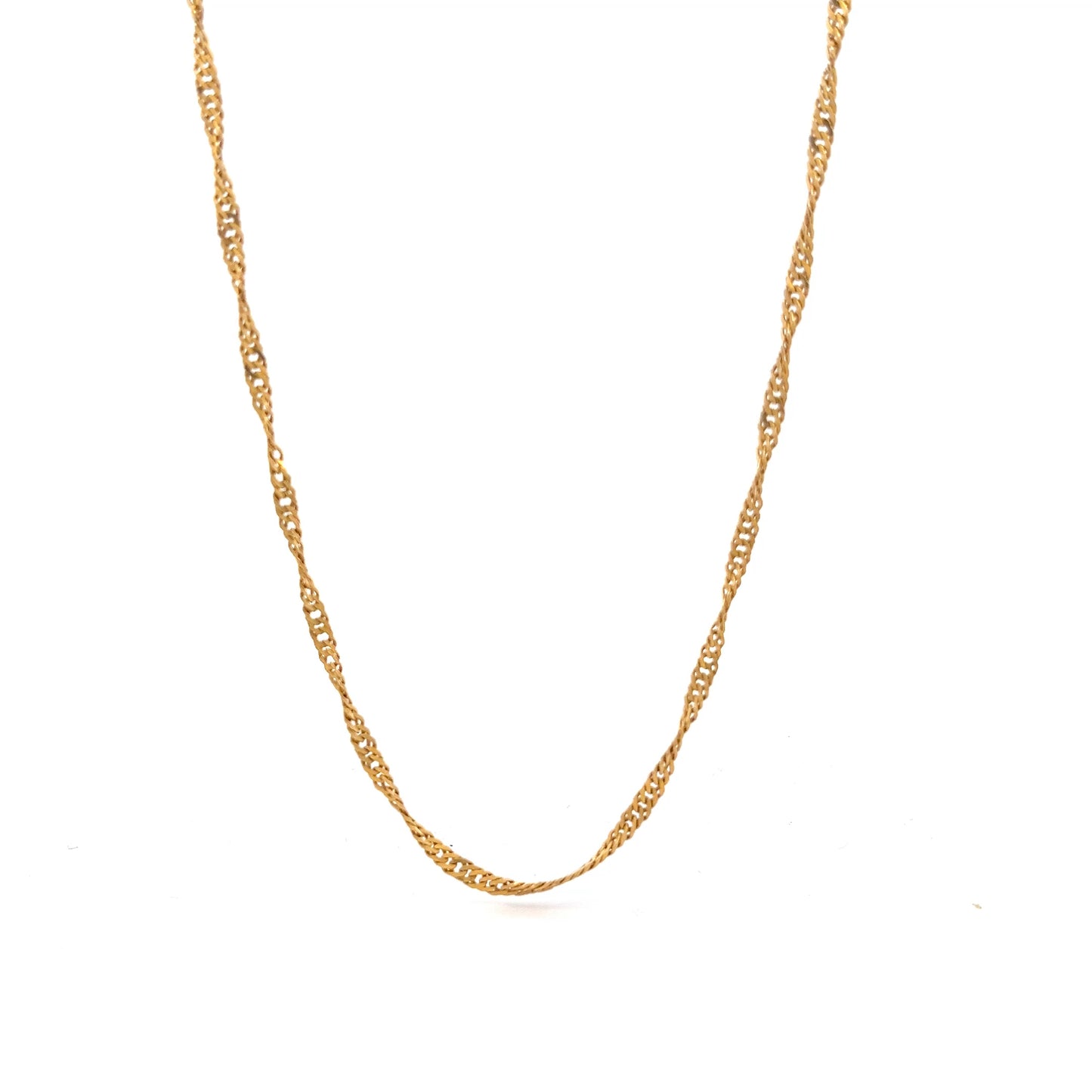 22ct Gold Twisted Curb Chain