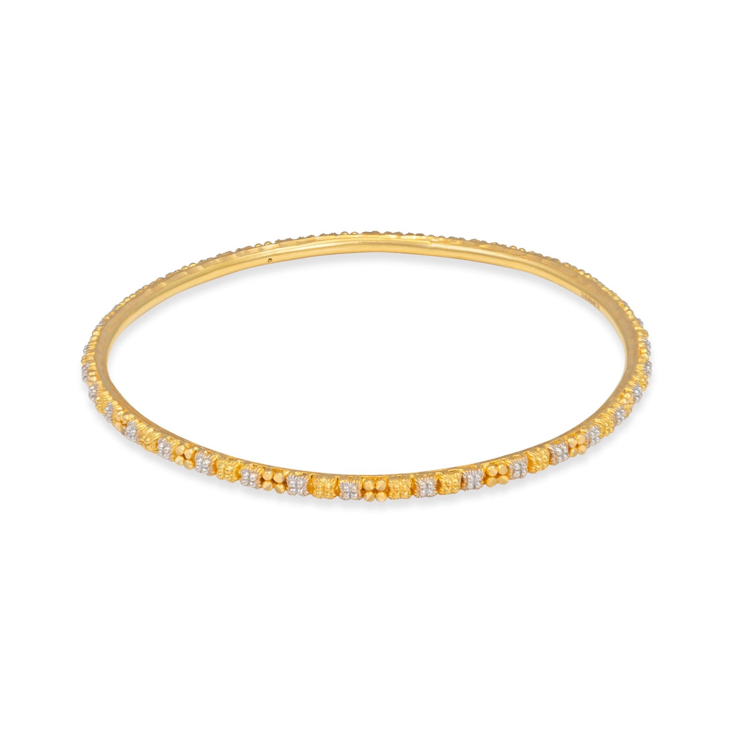 22ct pre-owned yellow & white gold bangles 02029565