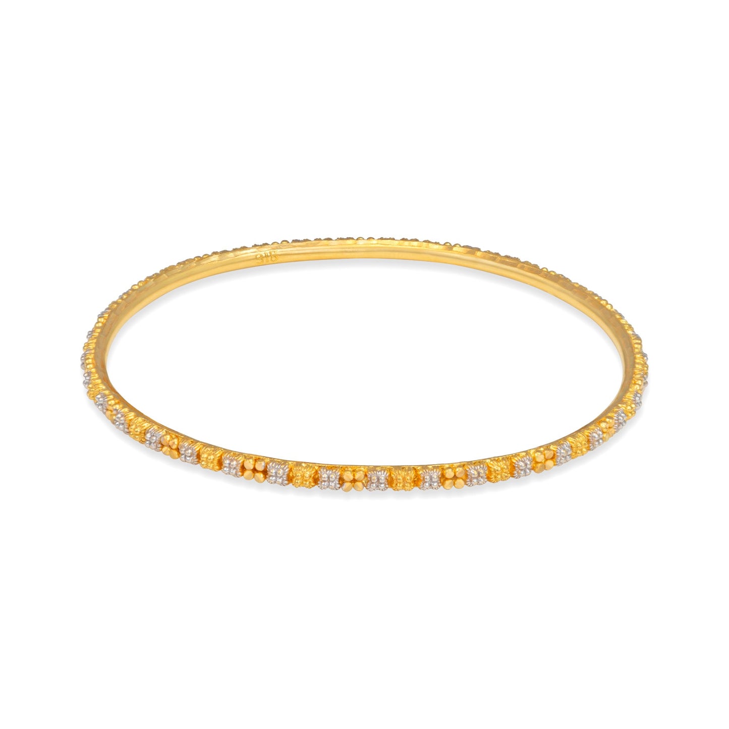22ct pre-owned yellow & white gold bangles 02029565