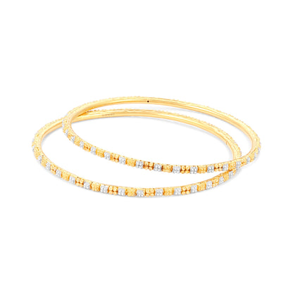 22ct pre-owned yellow & white gold bangles 02029565