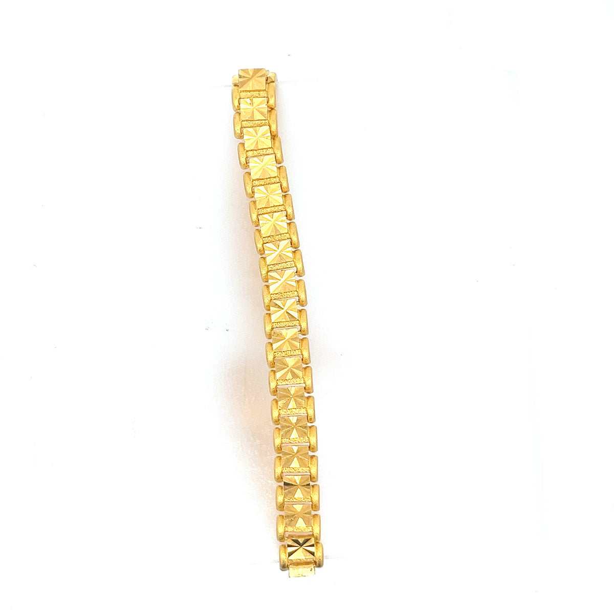 22ct Gold Bracelet with Repeating Square Pattern