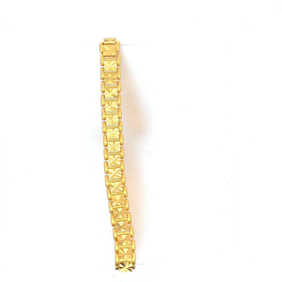 22ct Gold Bracelet with Repeating Square Pattern